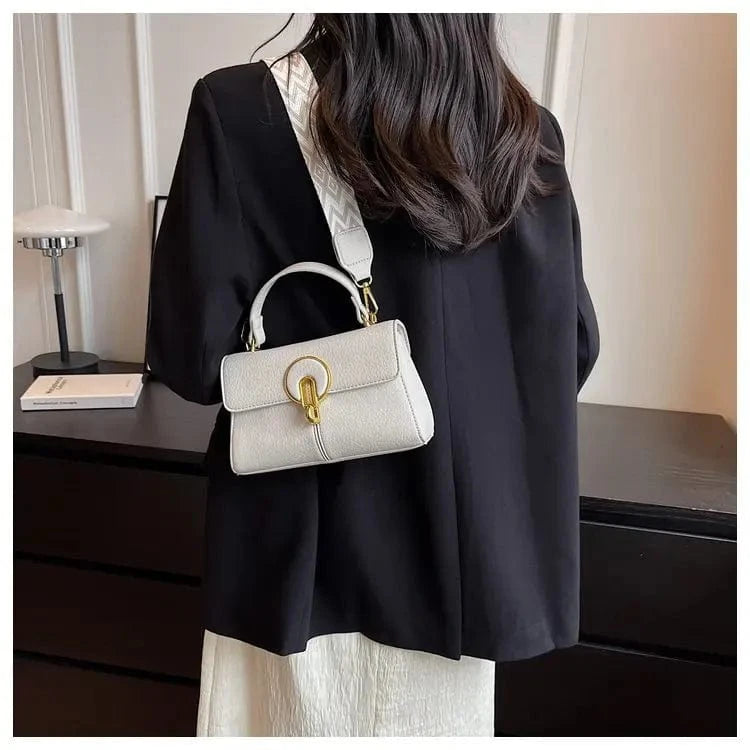 Moon Lock Litchi Pattern Shoulder Crossbody Bags For Women 2023 Luxury Designer PU Leather Armpit Ladies Handbags And Purses