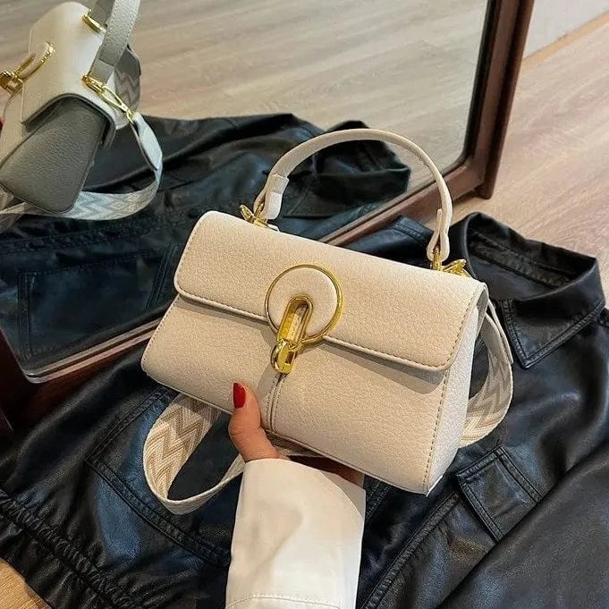 Moon Lock Litchi Pattern Shoulder Crossbody Bags For Women 2023 Luxury Designer PU Leather Armpit Ladies Handbags And Purses