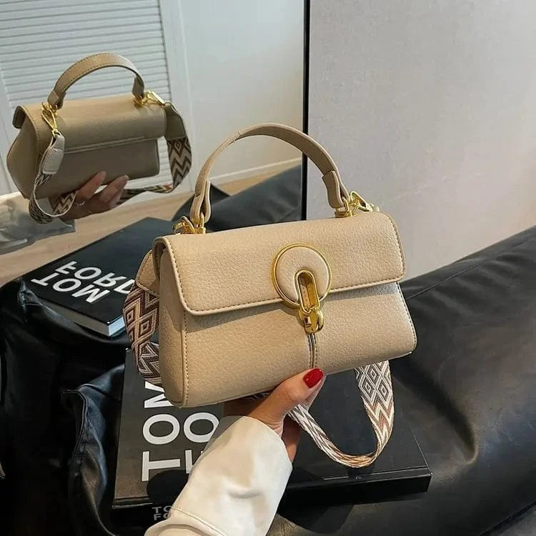 Moon Lock Litchi Pattern Shoulder Crossbody Bags For Women 2023 Luxury Designer PU Leather Armpit Ladies Handbags And Purses