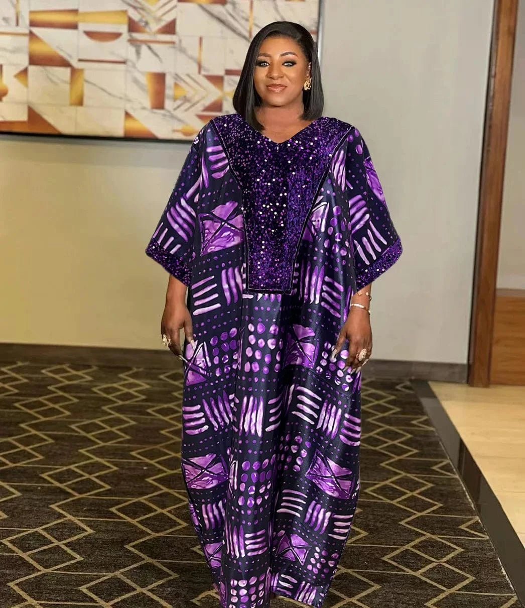 Muslim africain women robes boubou des femmes avec foulard 2023 dubai