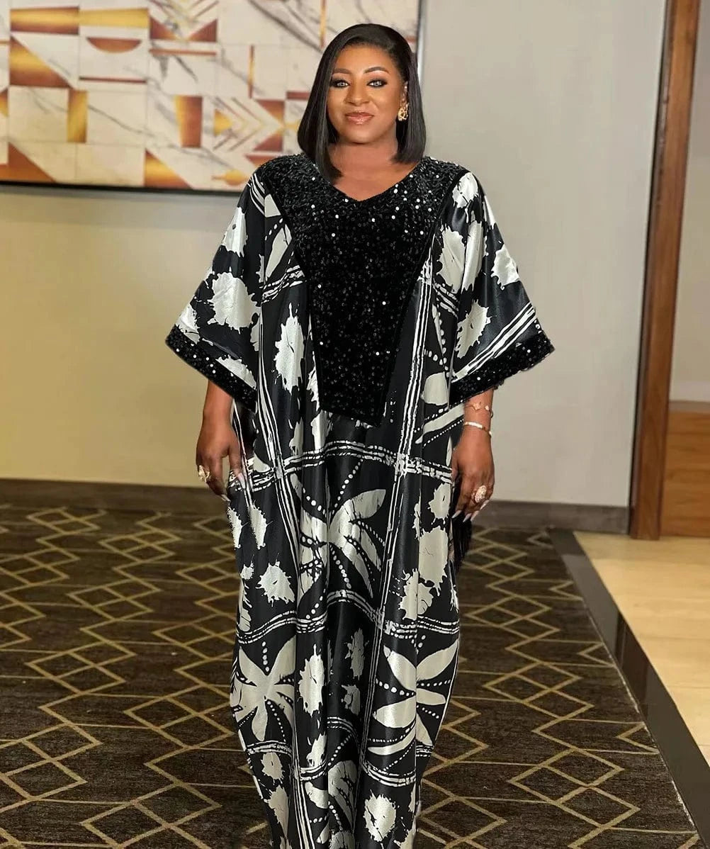 Muslim africain women robes boubou des femmes avec foulard 2023 dubai