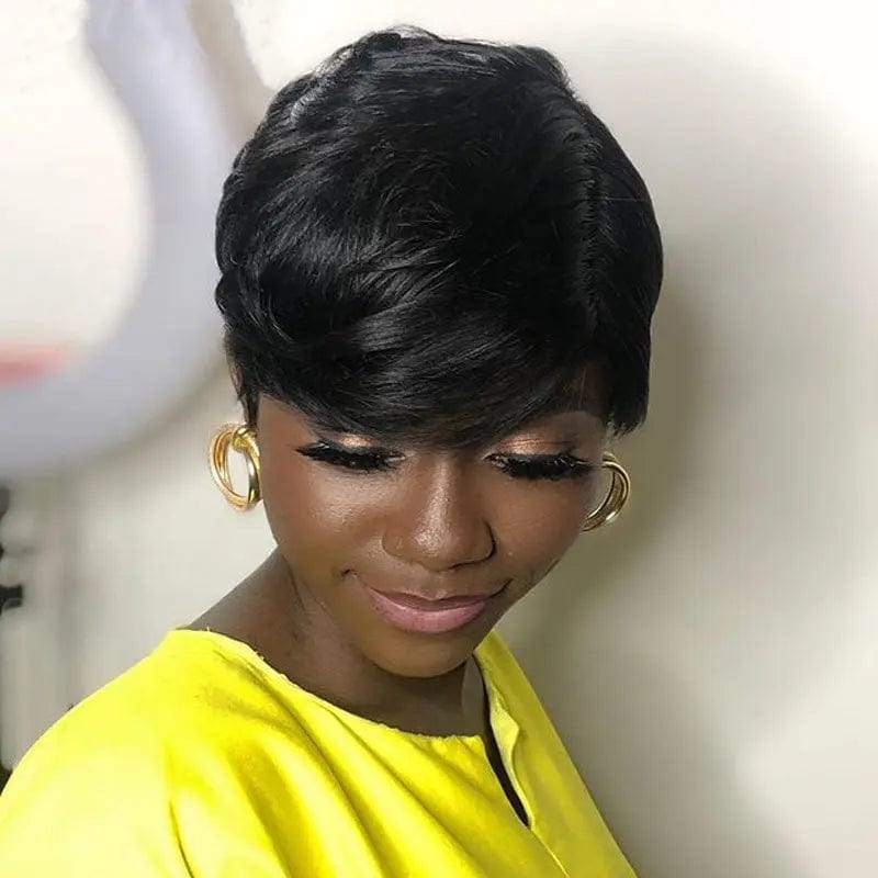 Natural Color Curly Bob Wigs Cuticle Aligned Virgin Pre-plucked Human Hair Lace Front Wig