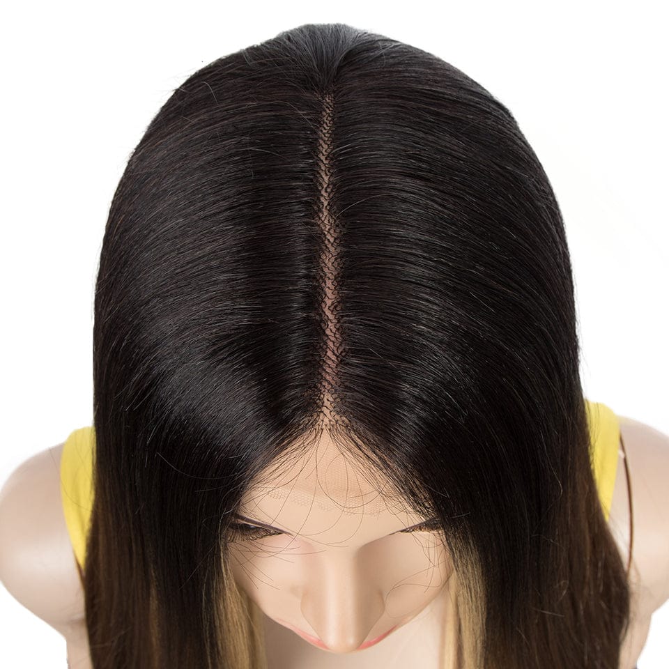 Natural Hair Wigs For Black Women Straight Synthetic Lace Front Hair 38 Inch Ombre Lace Front Wig Ombre Blonde Lace Front Wig