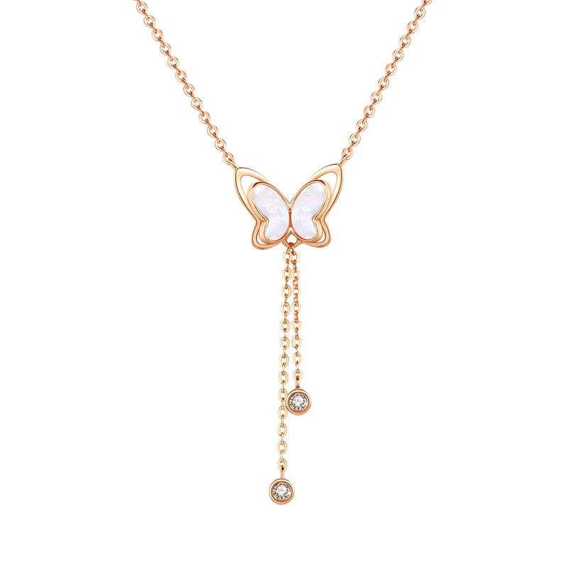 Necklace CD076 OEM&ODM Butterfly 925 Sterling Sliver Earring Natural Stone Shell Stud Earring Solid 18k Gold Plated Earrings