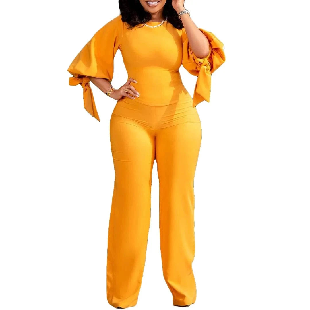 New 2023 formal womens blouse and pants two piece sets for office