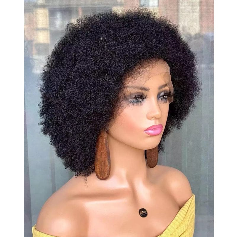 NEW afro kinky curly pixie cut human hair wig u part lace wholesale wigs 100% human hair vendors full lace wigs