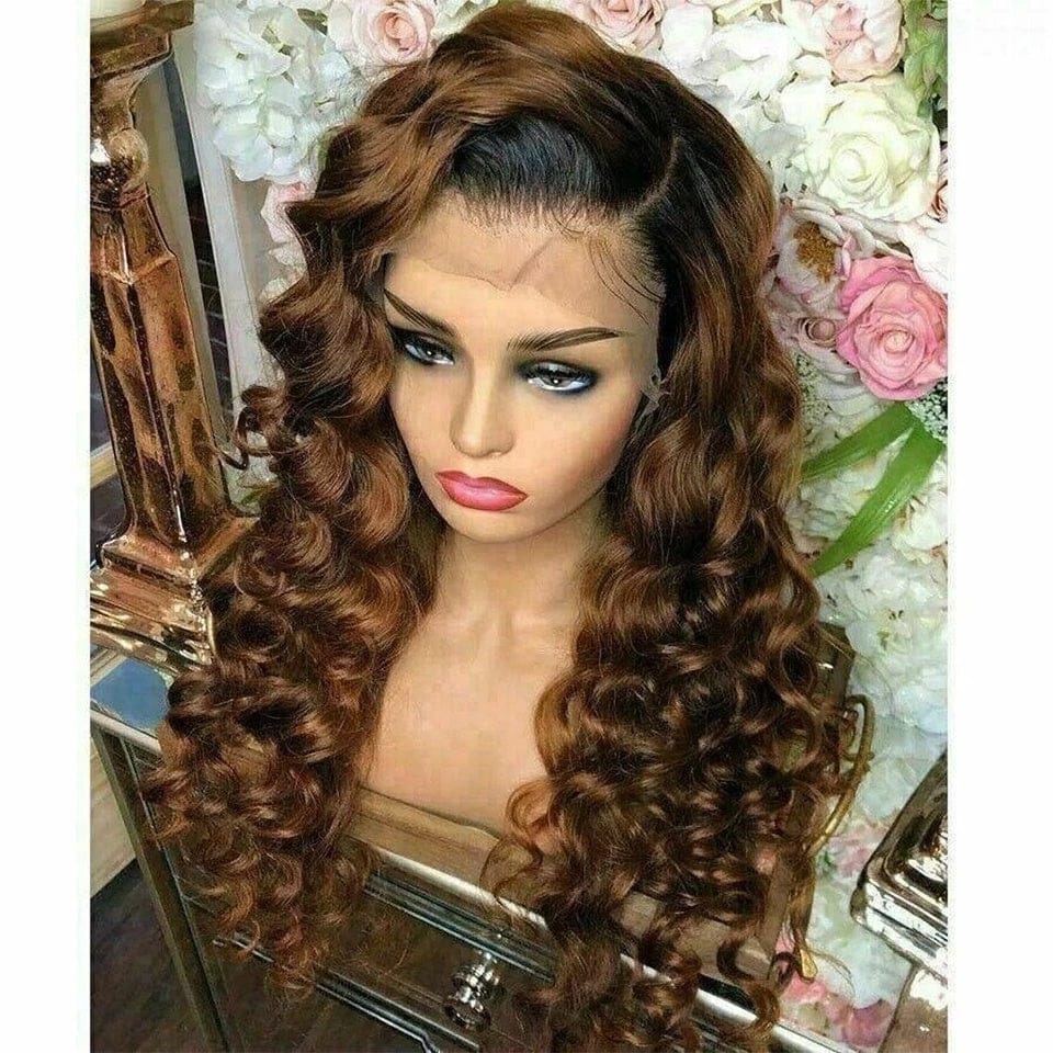 New Arrival 12A Raw Cambodian Burmese Perruques Deep Curly 13x4 Lace Front Human Hair Wigs Ombre Dark Brown Human Hair Best Wig