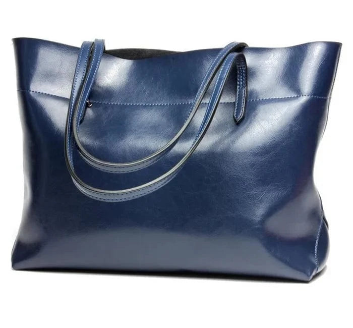 New arrival big capacity ladies handbag tote genuine leather hand bag for women