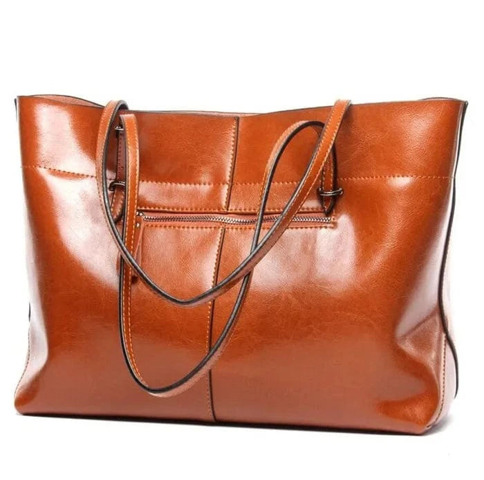 New arrival big capacity ladies handbag tote genuine leather hand bag for women
