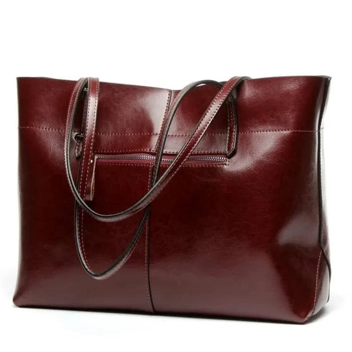 New arrival big capacity ladies handbag tote genuine leather hand bag for women