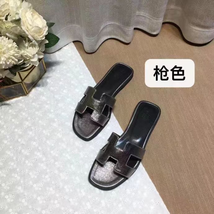new arrival H cheap price good quality summer candy color korea style female sandal slippers flat bottom outdoor fashion  slides