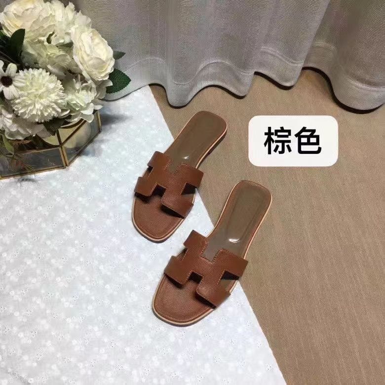new arrival H cheap price good quality summer candy color korea style female sandal slippers flat bottom outdoor fashion  slides