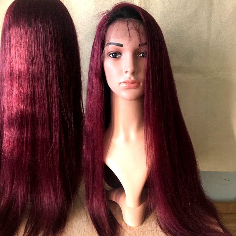 New Arrival Peruvian Virgin Human Hair 40inch 99J Cuticle Aligned Virgin Wigs Vendors