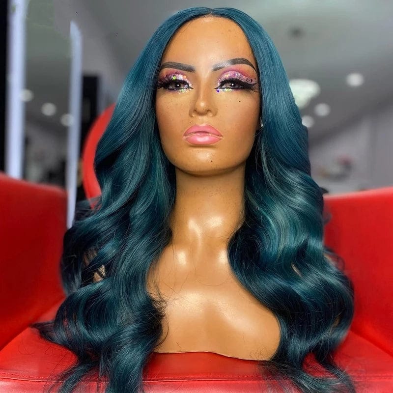 New Arrival Wine Red Brown Color Body Wave Wig Peruvian Human Hair Transparent Lace Front Wigs With Fringe
