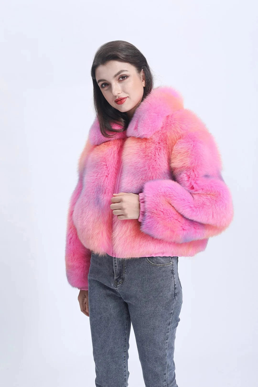 New Arrival Winter Low MOQ Thick Warm Real Fox Women Fur Coat