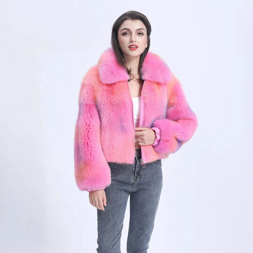 New Arrival Winter Low MOQ Thick Warm Real Fox Women Fur Coat