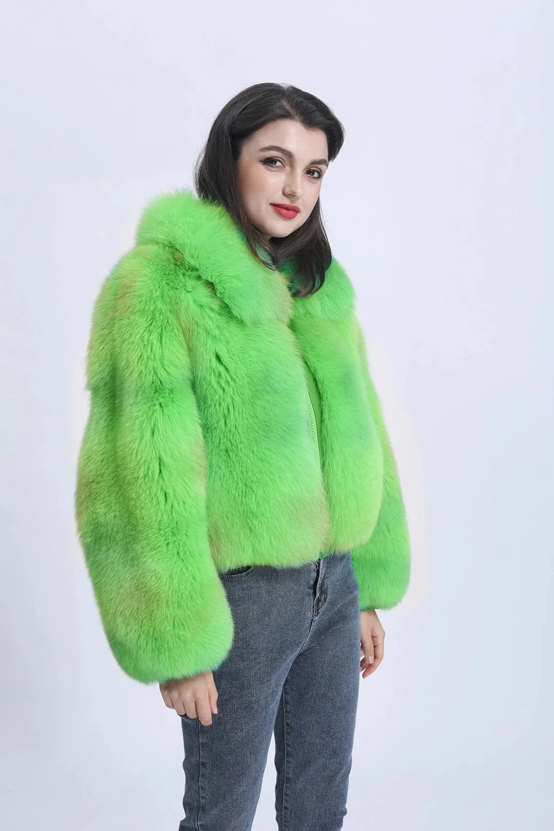 New Arrival Winter Low MOQ Thick Warm Real Fox Women Fur Coat