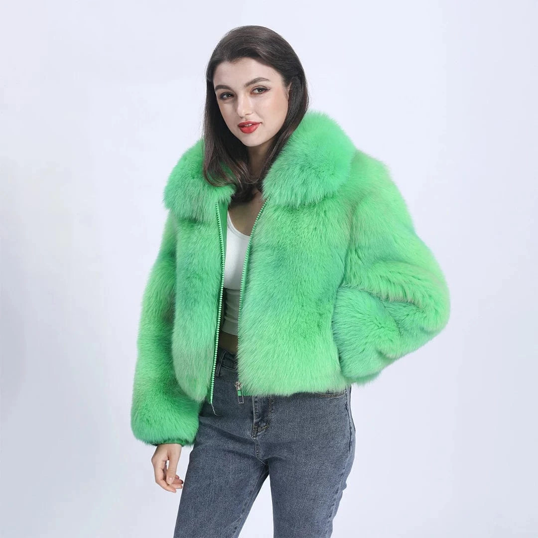 New Arrival Winter Low MOQ Thick Warm Real Fox Women Fur Coat