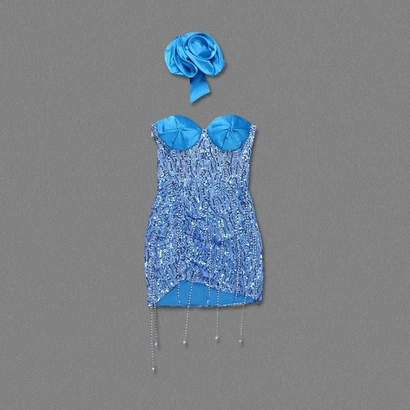 New Arrival Women's Clothing Elegant Sleeveless Sexy Sequined Prom Party Dresses