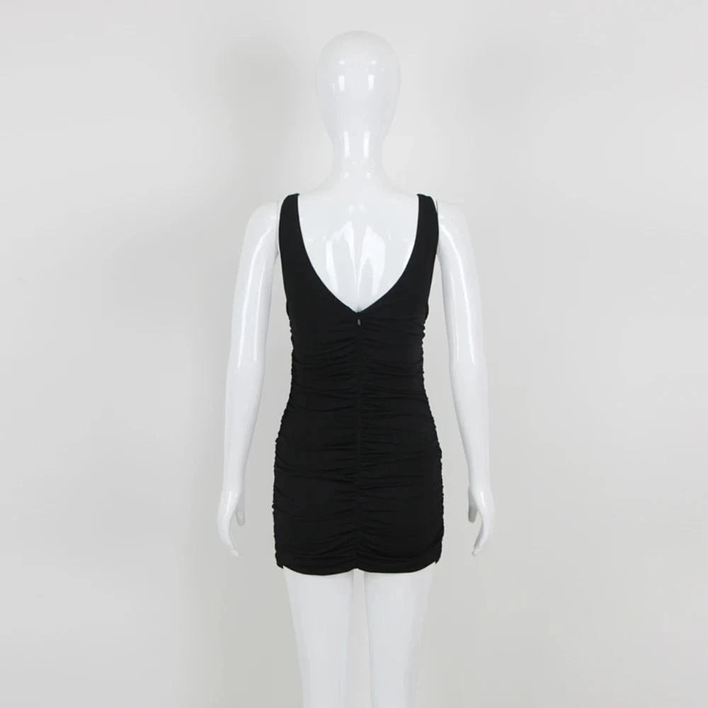 New Arrival Women's Elegant Hollow Out Strap Mini Dress Party Club Prom Dresses