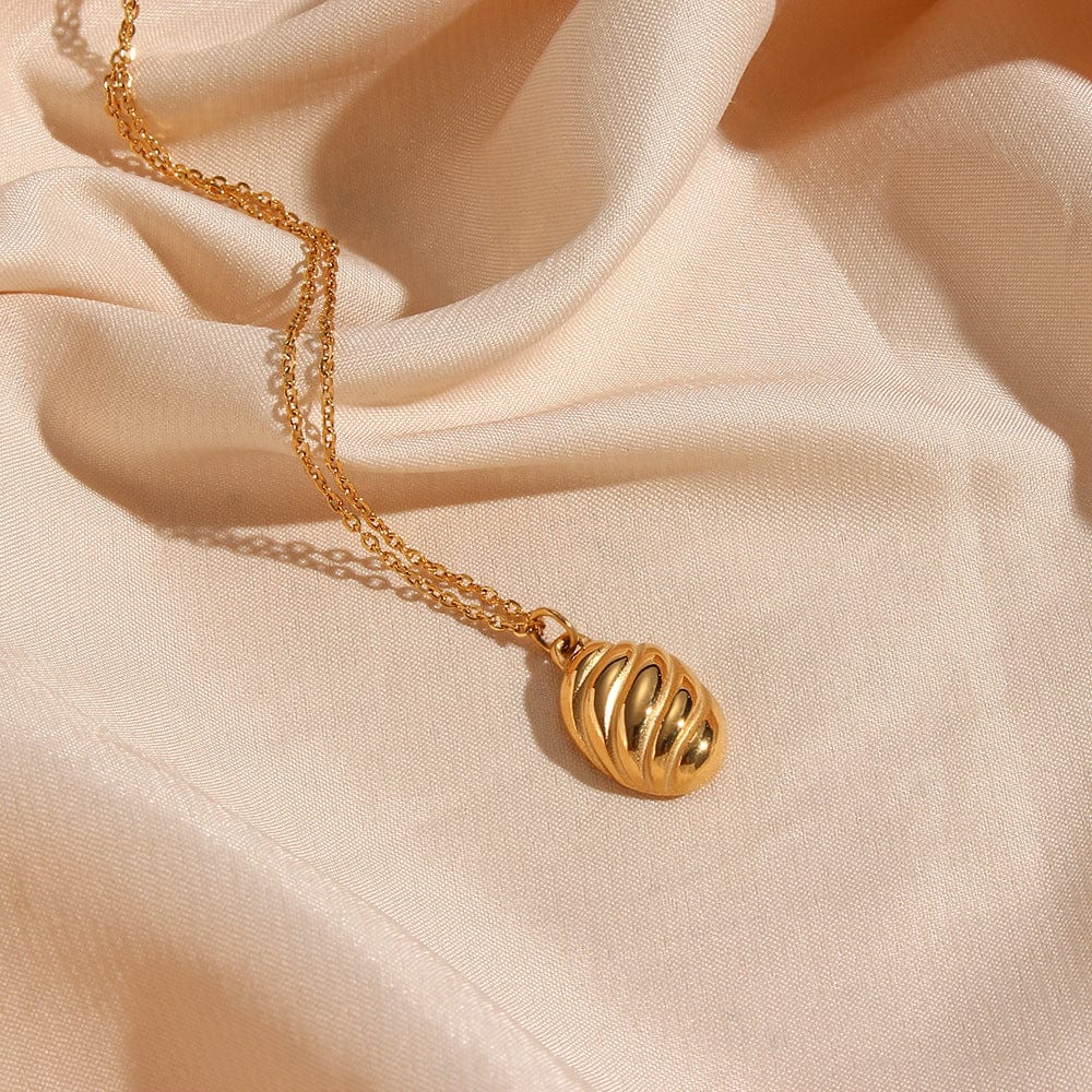 New arrivals 316 Stainless Steel Gold Silver Women Stainless Steel Classic Hammer Pattern Pendant Necklaces