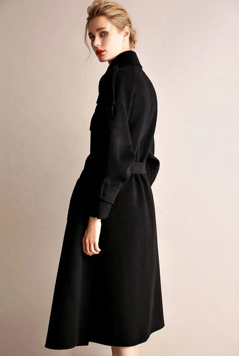 New Arrivals Autumn and Winter Long Wool Coat Women Double Sided Wool Trench Coat