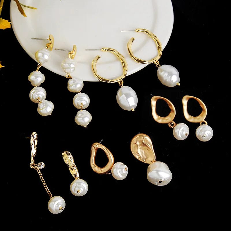New Arrivals Hot Selling Fashion Luxury Vintage Court Style Baroque Pearl Female Wholesale Personality Creative Earrings