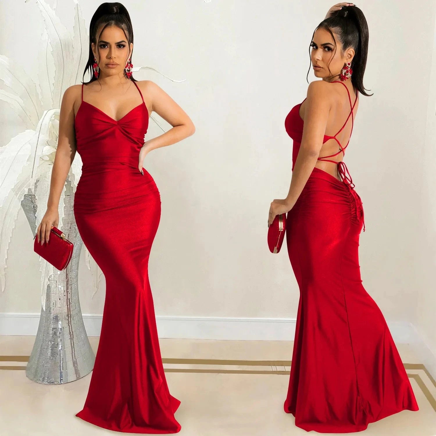 New Arrivals Off Shoulder High Split Women Bodycon Dresses Ruched Sexy Club Dress