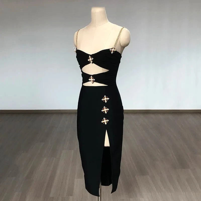 New Arrivals Women Fashion Clothes Bodycon Sleeveless Beaded Bandage Party Evening Dresses