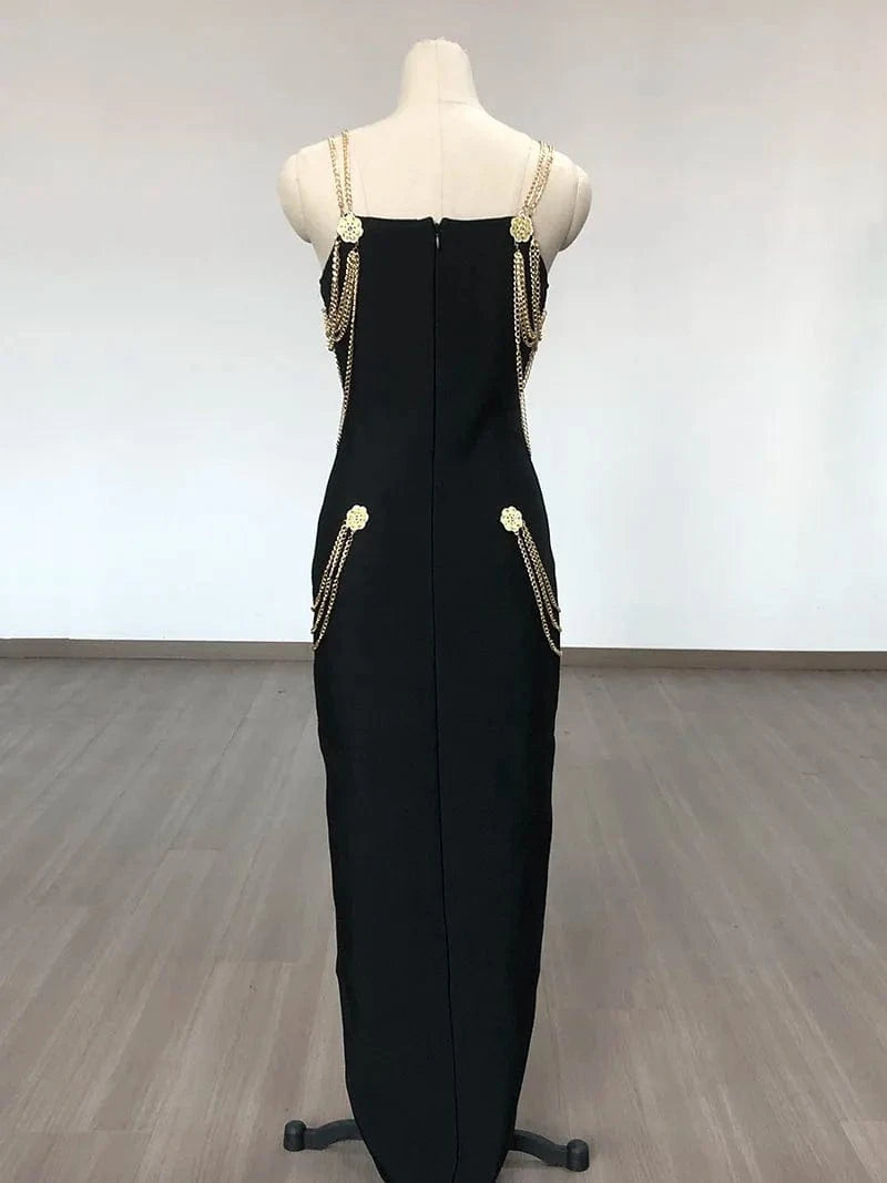 New Arrivals Women's Clothing Elegant Long Dresses Bodycon Strap Bandage Party Dress