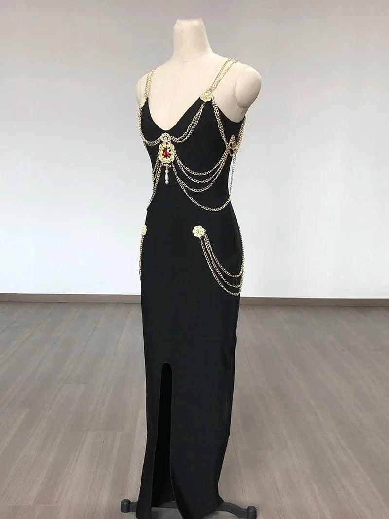New Arrivals Women's Clothing Elegant Long Dresses Bodycon Strap Bandage Party Dress