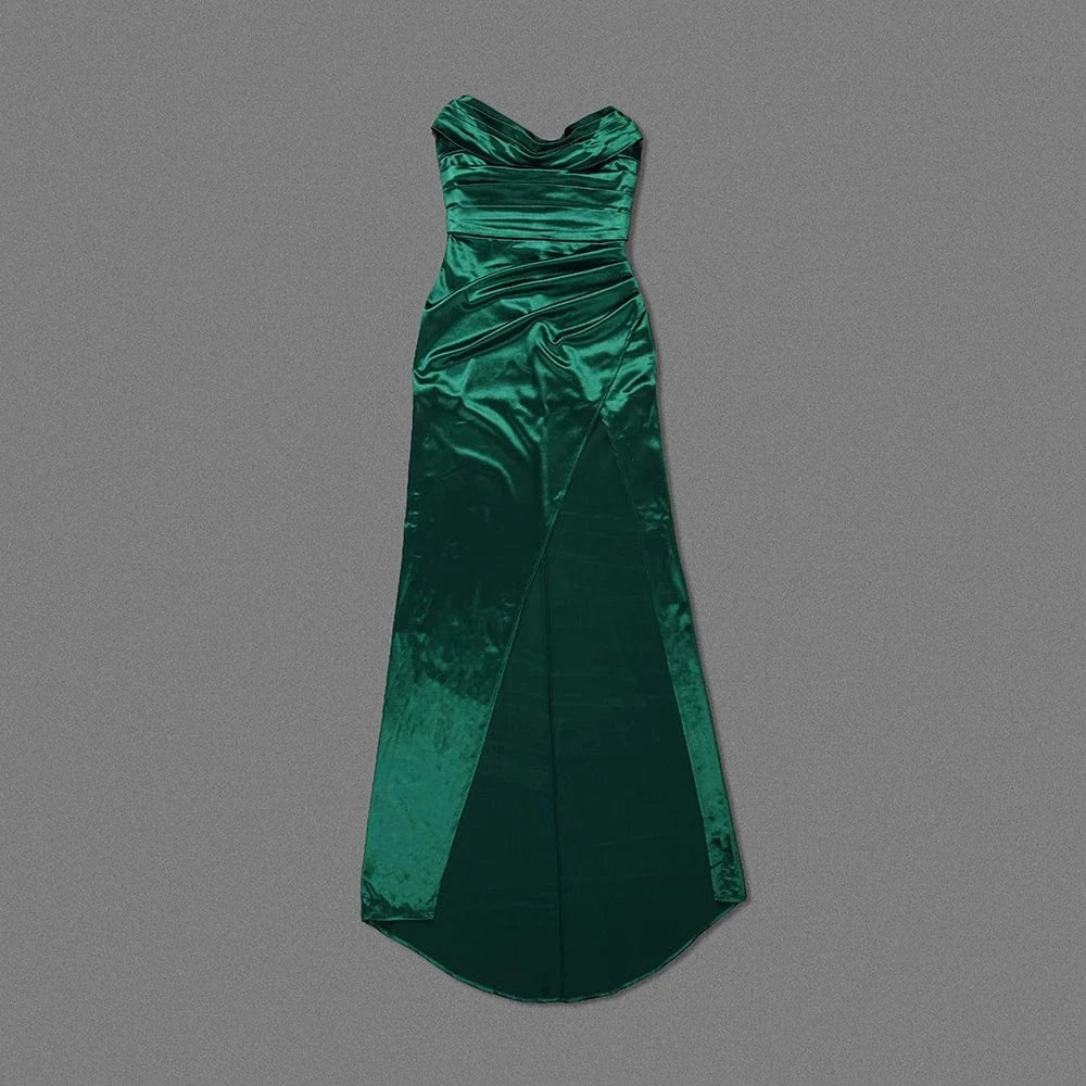 New Arrivals Women's Green Robe Femme Elegant Long Dress Party Club Prom Evening Dresses