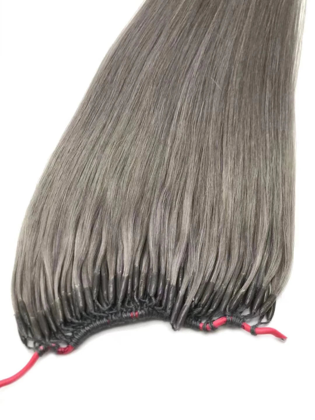 New Cotton Line Extension light gray Virgin Straight Cotton Line Korean Hair Extension