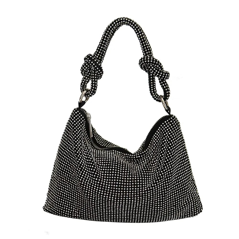 New Crystal Women Clutch Evening Bag Portable Clutches Ins Celebrity Fashional Rhinestone knotted handle Handbags For Party