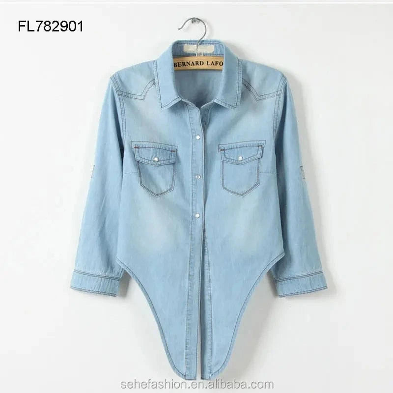 new design fashion long sleeve denim jacket women wholesale