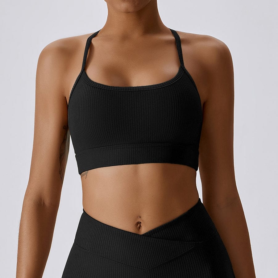 New Design Gym Clothing For Women Workout Yoga Set High Waist Sport Fitness Yoga  Bra Legging Flares Pant Set