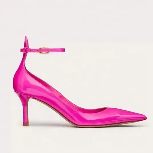 New Design PLUS SIZE Sexy Steel Toe hot pink thin high heel shoes Bridal club Pumps stiletto for women
