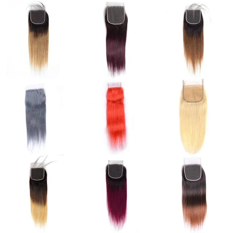 New Design Wholesale Human Hair Frontal Hair Closure Transparent 4X4 13X4 Raw Indian Mink Brazilian Hair Bundles Natural Black