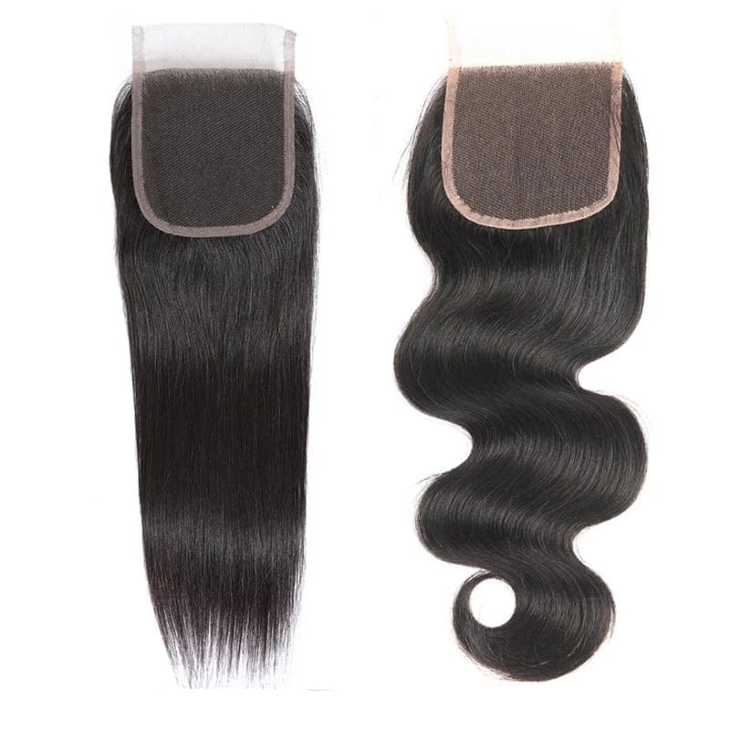 New Design Wholesale Human Hair Frontal Hair Closure Transparent 4X4 13X4 Raw Indian Mink Brazilian Hair Bundles Natural Black