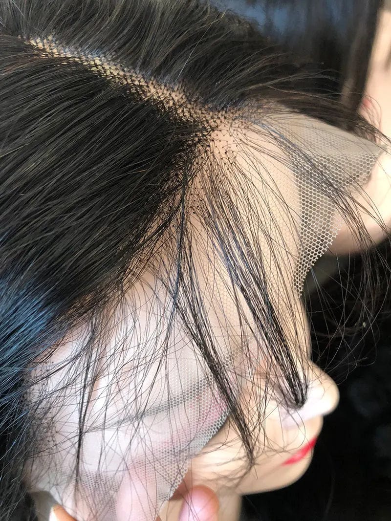 New Design Wholesale Human Hair Frontal Hair Closure Transparent 4X4 13X4 Raw Indian Mink Brazilian Hair Bundles Natural Black