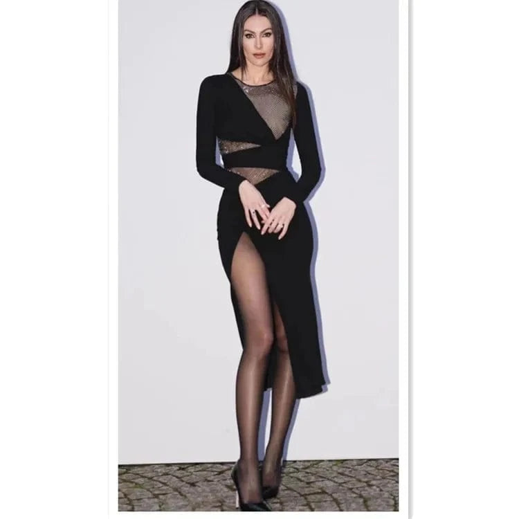 New Designer Celebrity Evening Fashion Bodycon Women Sexy Party Dresses
