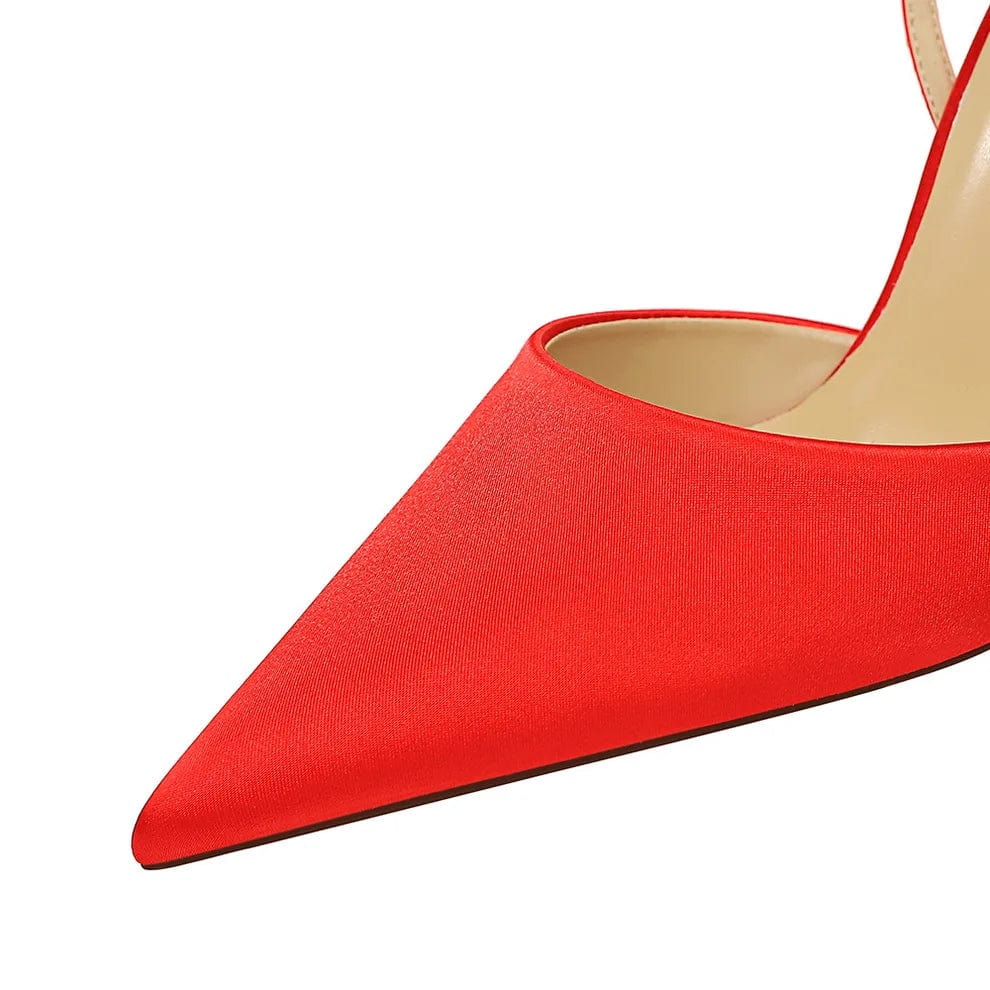 New Dress Shoes Party Banquet Stiletto High Heels Satin Hollow Summer Women's Shoes Rhinestones Heels For Ladies Sandals