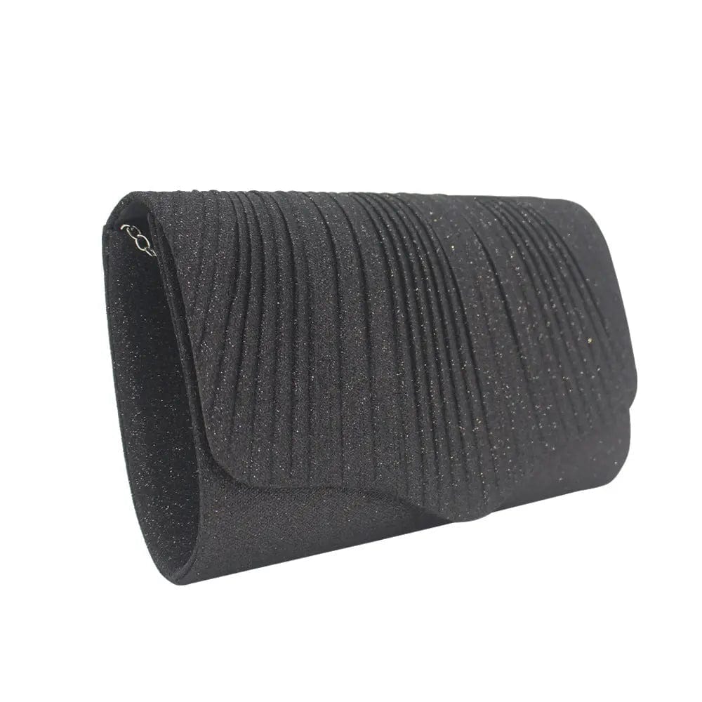 New European And American Fashion Folds Flashing Material Ladies Clutch One-shoulder Dinner Envelope Evening Clutch Bag