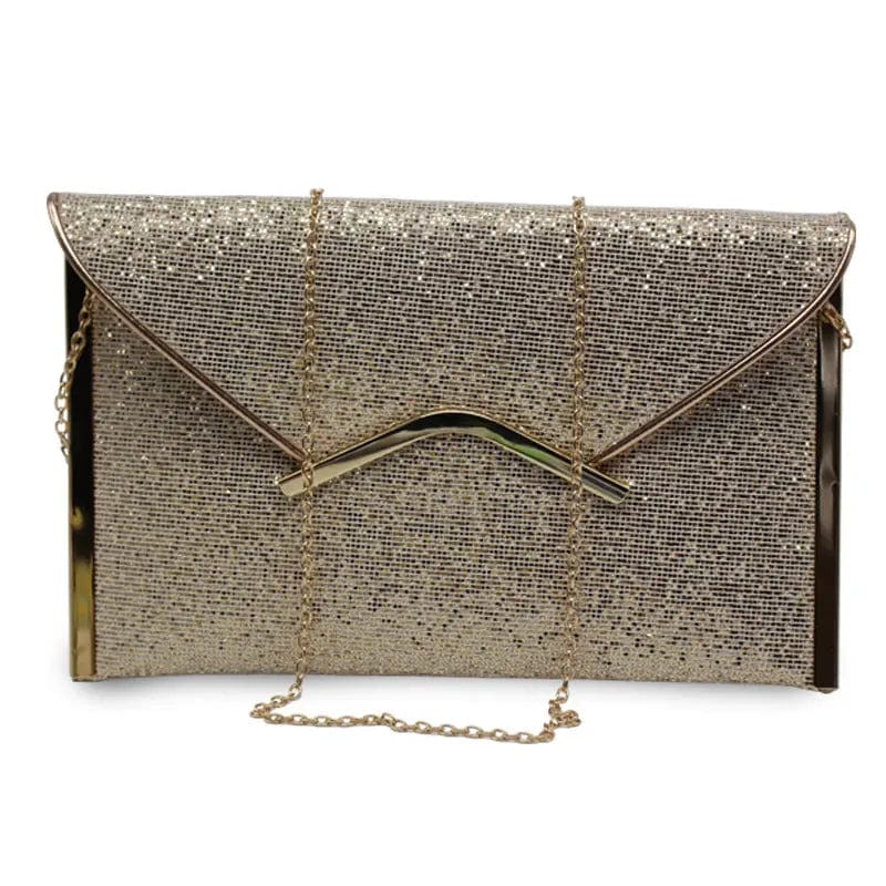 New European And American Fashion Large-capacity Flashing Material Spot Female Shiny Grain Clutch Dinner Evening  Bag