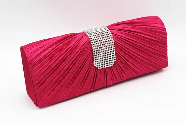 New European And American Fashion Pleated Diamond Ladies Banquet Bag Shoulder Clutch Dinner Evening Bag