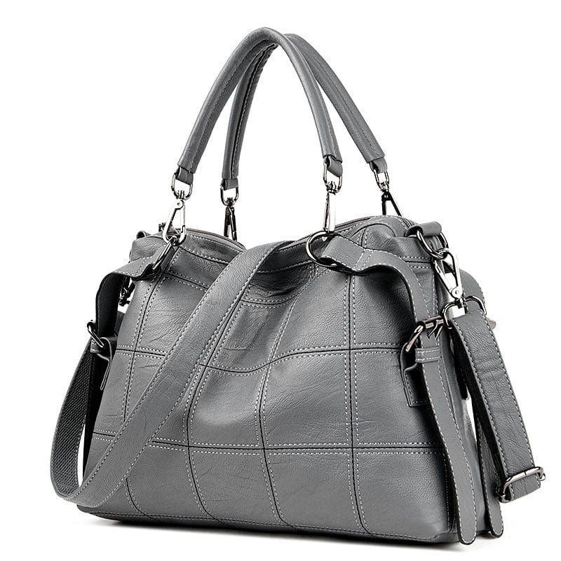 New European and American fashion women's single shoulder slung soft leather large capacity handbag