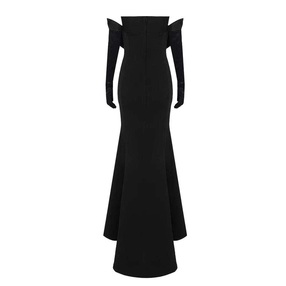 New Fashion Black Flower Off Shoulder Sexy Party Prom Dress Bodycon Cocktail Dresses