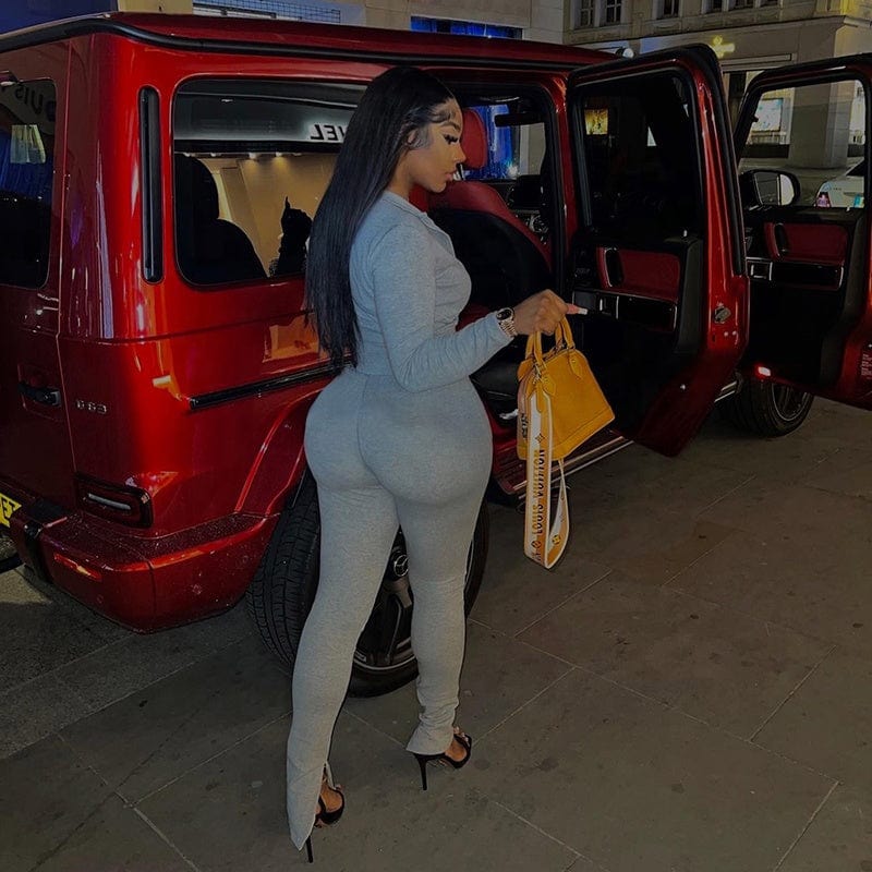 New Fashion Fall 2023 Women Clothes Women Two Piece Pants Set Solid Color Leggings Outfits For Women