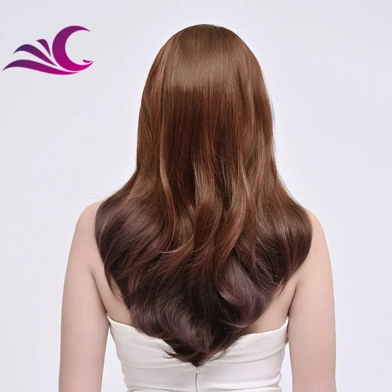 New Fashion Layer Future Japanese Fiber Heat Friendly Synthetic Lace Front Colored Wig