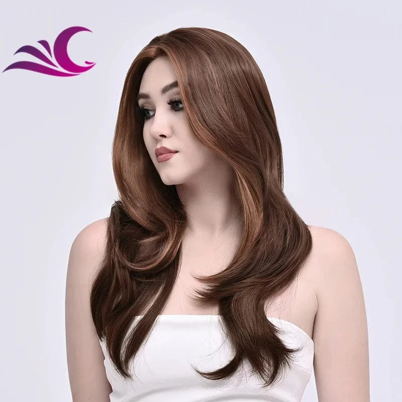 New Fashion Layer Future Japanese Fiber Heat Friendly Synthetic Lace Front Colored Wig